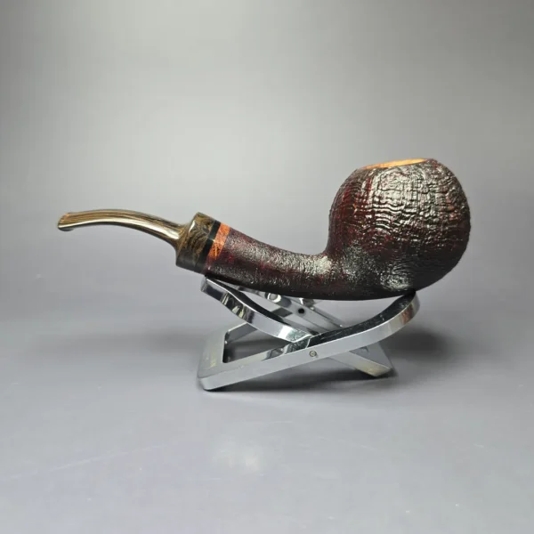 Papa Bear’s Pipes by Tim Beaumont Sandblasted Apple Handmade Briar Pipe, New - Image 4