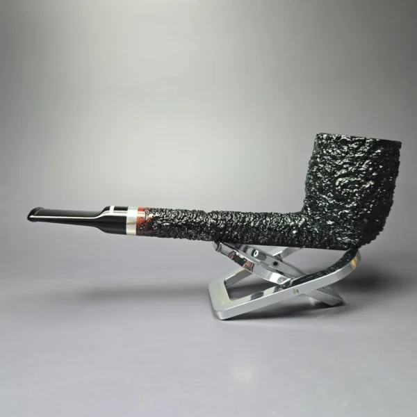 Don Carlos One Note XL Rusticated Lovat w/ Silver Estate Briar Pipe, Unsmoked - Image 4