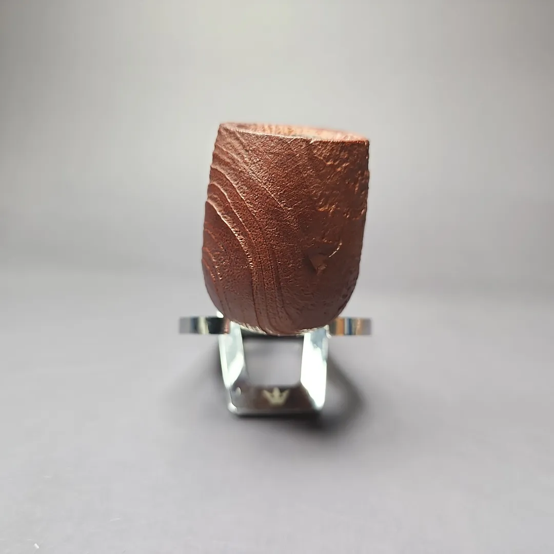 MBSD Briars by Piero Vitale Vintage Sandblasted Billiard w/ Zebrawood Briar Pipe, New - Image 4