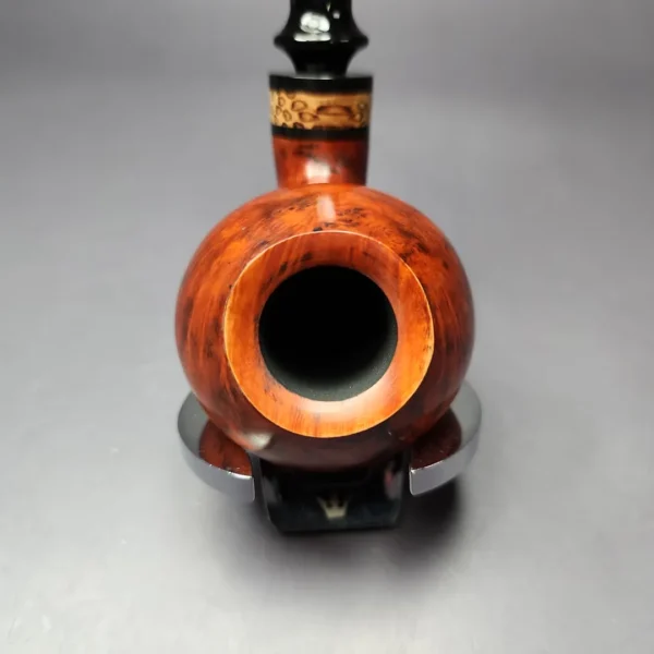 Nording Nosewarmer Smooth Cognac Apple w/ Palm Wood Estate Briar Pipe, Unsmoked - Image 4