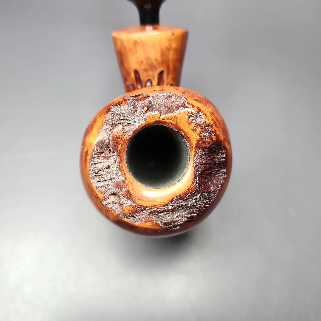 Nording Point Clear Partially Rusticated Freehand Estate Briar Pipe, Unsmoked - Image 4