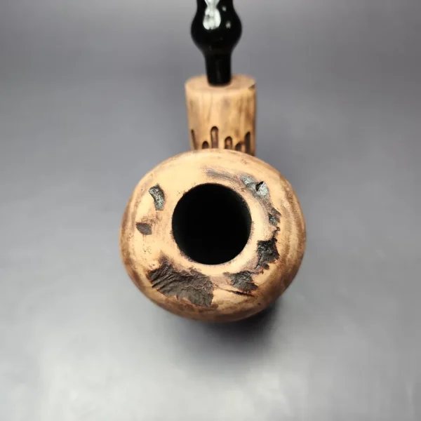 Nording Spruce Matte Partially Rusticated Freehand Estate Briar Pipe, Unsmoked - Image 4