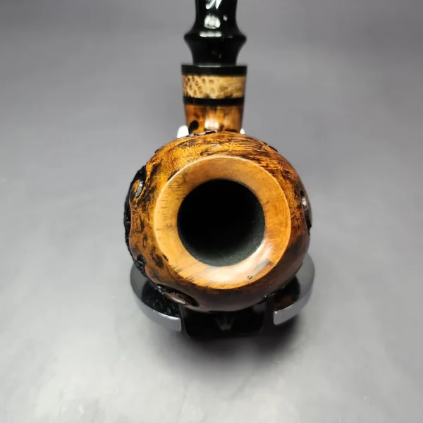 Nording Nose Warmer Part Rusticated Cognac Apple Estate Briar Pipe, Unsmoked - Image 4