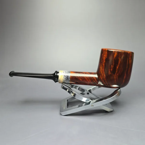 J Mouton Smooth Opera w/ Fossilized Whale Spine Handmade Briar Pipe, New - Image 4