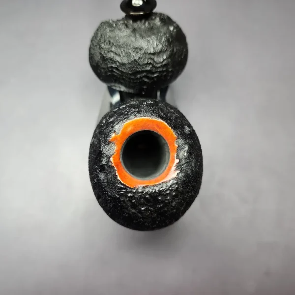 HS Studio XL Asymmetric Sandblasted Freehand Estate Briar Pipe, Unsmoked - Image 4