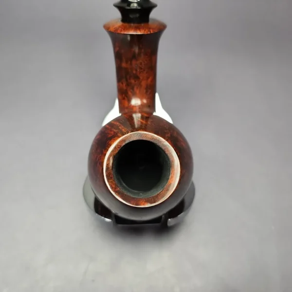 HS Studio Smooth Bent Egg w/ Reverse Calabash Estate Briar Pipe, Unsmoked - Image 4