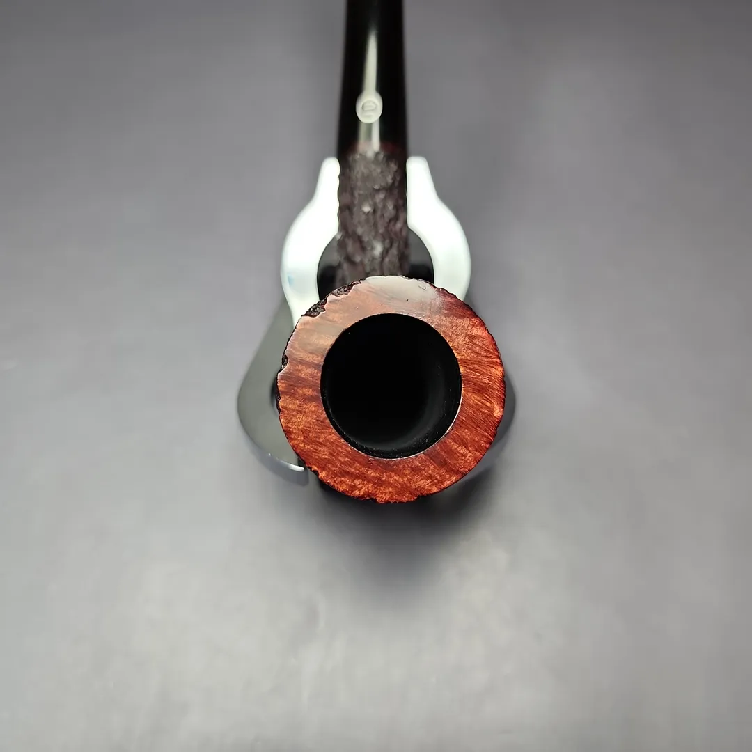 James Upshall Bark Group 6 Partially Rusticated "371" Dublin Estate Briar Pipe, Unsmoked - Image 4