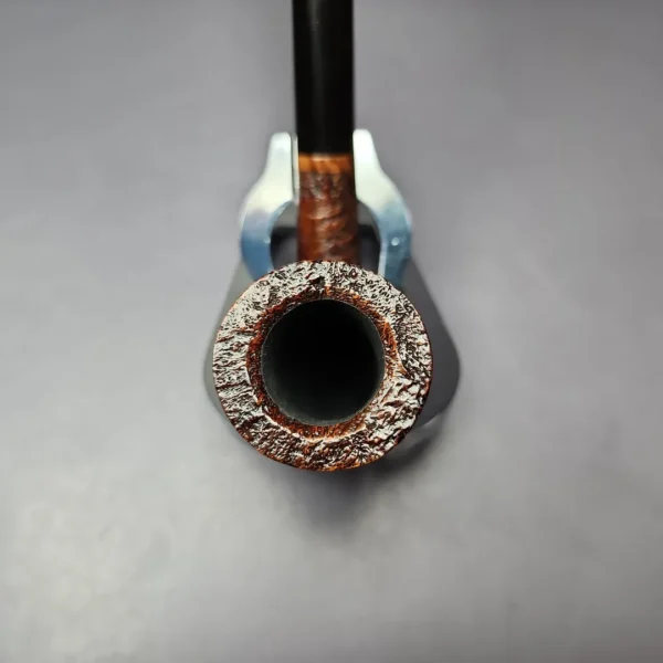 HS Studio Sandblasted "Sven Knudsen" Bent Stack Estate Briar Pipe, Unsmoked - Image 4