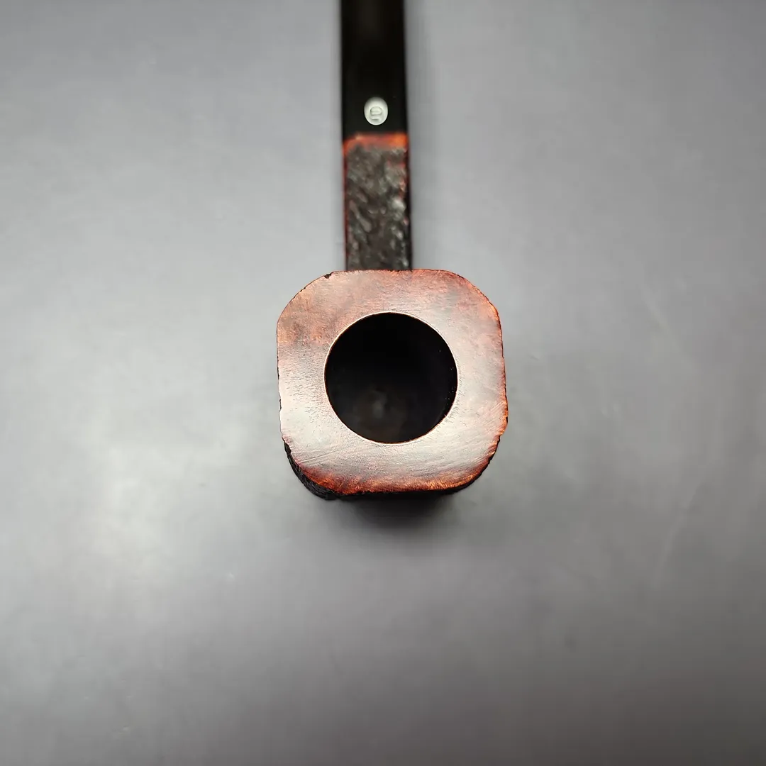 James Upshall Bark Group 6 Partially Rusticated Panel Estate Briar Pipe, Unsmoked - Image 4