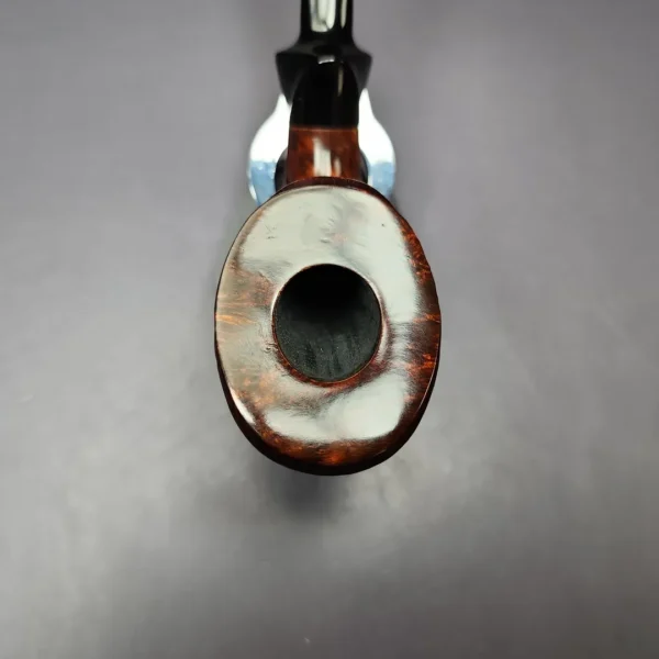 HS Studio Partially Sandblasted Horn Freehand Estate Briar Pipe, Unsmoked - Image 4