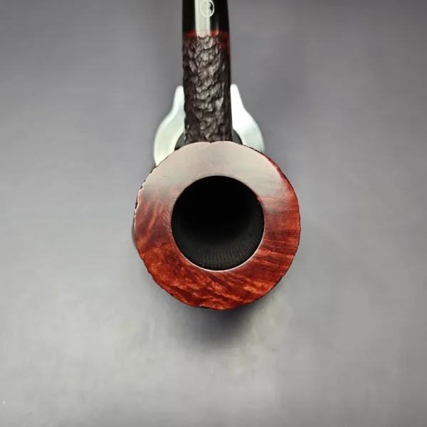 James Upshall Bark Group 5 Partially Rusticated Dublin Estate Briar Pipe, Unsmoked - Image 4