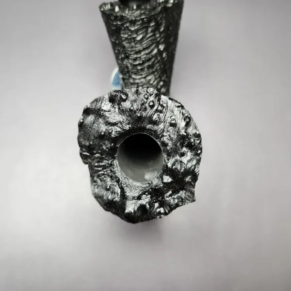 HS Studio Sandblasted Asymmetric Dublin w/ Reverse Calabash Estate Briar Pipe, Unsmoked - Image 4