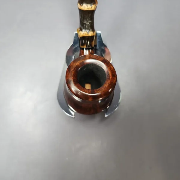 HS Studio Smooth “Bo Nordh Pot” w/ Bamboo Estate Briar Pipe, Unsmoked - Image 4