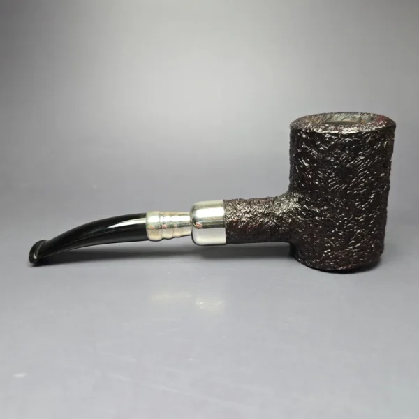 Ferndown Bark * Rusticated Poker w/ Silver Spigot Estate Briar Pipe, English Estates - Image 4