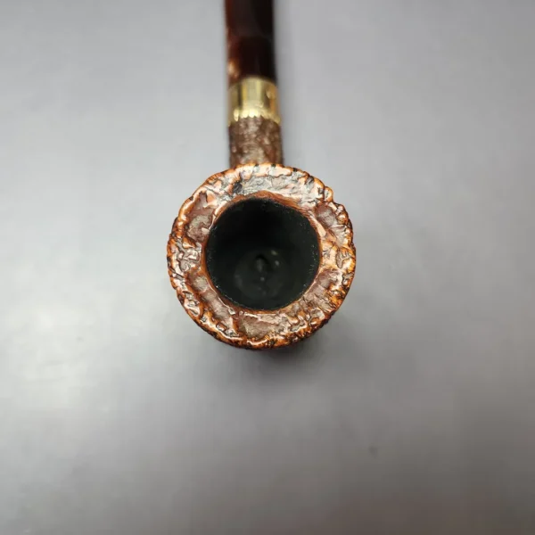 Castello Sea Rock Briar KK 15P Rusticated Billiard Estate Briar Pipe, Italian Estates - Image 4