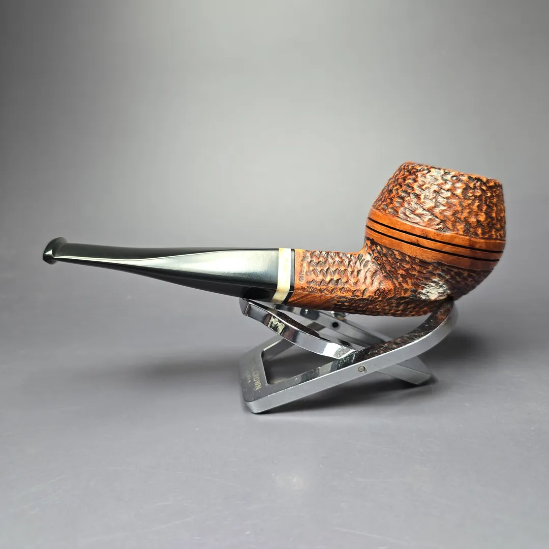 Jirsa Rusticated Bulldog Estate Briar Pipe, Unsmoked, 9mm - Image 4
