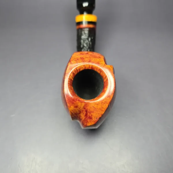 Poul Winslow E Partially Rusticated Blowfish Estate Briar Pipe,  Unsmoked, 9mm - Image 4