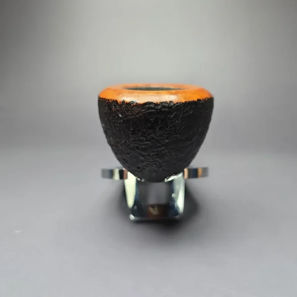 Savinelli Punto Oro Mister G 316 KS Sandblasted Pot Estate Briar Pipe, Italian Estates 6mm - Image 4