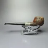 HS Studio Sandblasted Prince w/ Silver Estate Briar Pipe, Unsmoked - Image 4