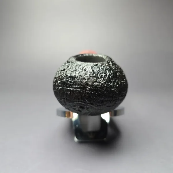 HS Studio Sandblasted Reverse Calabash Apple w/ Buddha Bamboo Estate Briar Pipe, Unsmoked - Image 4