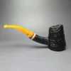 Neerup XL Sandblasted Volcano w/ Zebrawood Estate Briar Pipe, Danish Estates - Image 4