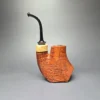 SU Pipes Sandblasted "Fuji" Volcano w/ Boxwood Handmade Briar Pipe, New - Image 6