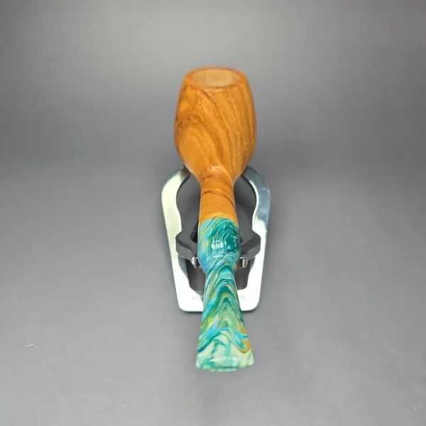 Papa Bear’s Pipes by Tim Beaumont Sandblasted Olivewood Brandy Handmade Pipe, New - Image 5