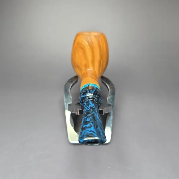 Papa Bear's Pipes by Tim Beaumont Sandblasted Olivewood Billiard Handmade Pipe, New - Image 5