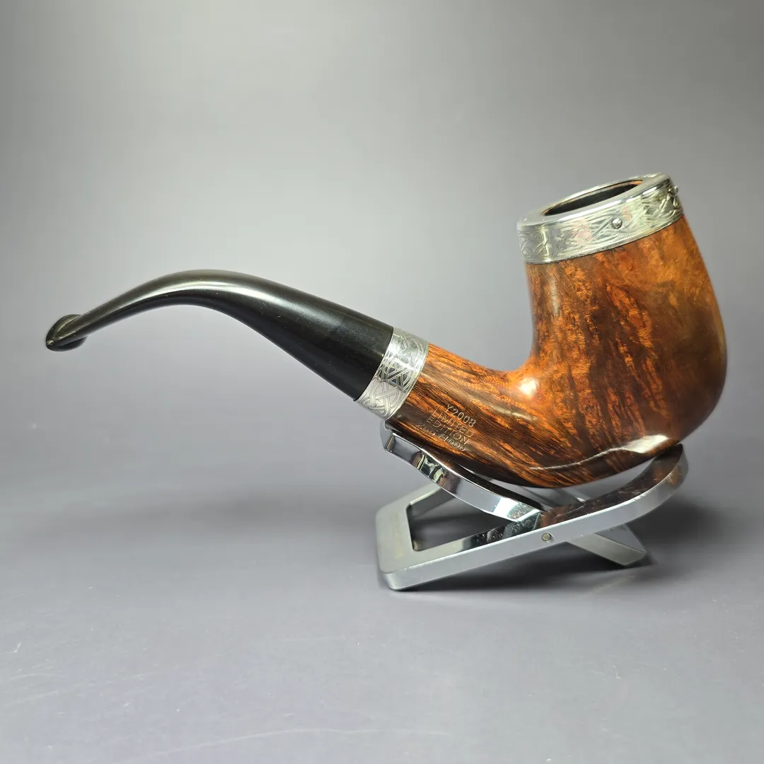 Peterson 2008 Pipe of the Year Smooth Bent Billiard Estate Briar Pipe, Irish Estates - Image 5