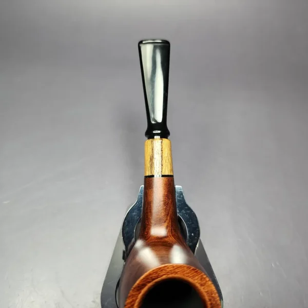 MBSD Briars by Piero Vitale Sienna Contrast Smooth Billiard w/ Zebrawood Briar Pipe, New - Image 5