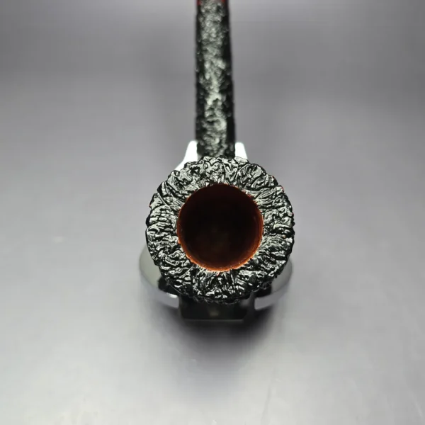 Don Carlos One Note XL Rusticated Lovat w/ Silver Estate Briar Pipe, Unsmoked - Image 5