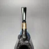 MBSD Briars by Piero Vitale Vintage Sandblasted Billiard w/ Zebrawood Briar Pipe, New - Image 5