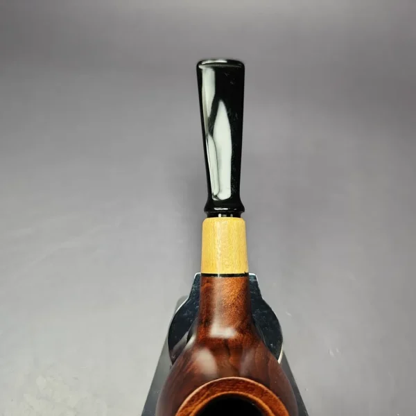 MBSD Briars by Piero Vitale Sienna Contrast Smooth Author w/ Boxwood Briar Pipe, New - Image 5