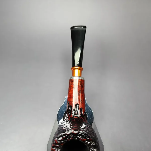 Nording Partially Rusticated Spigot Billiard Estate Briar Pipe, Unsmoked - Image 5