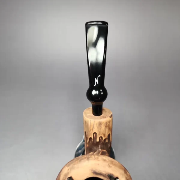 Nording Spruce Matte Partially Rusticated Freehand Estate Briar Pipe, Unsmoked - Image 5