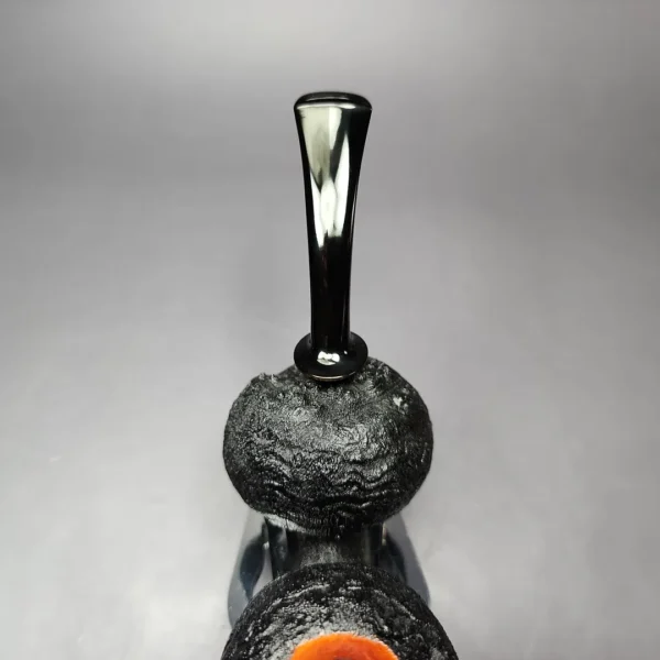 HS Studio XL Asymmetric Sandblasted Freehand Estate Briar Pipe, Unsmoked - Image 5