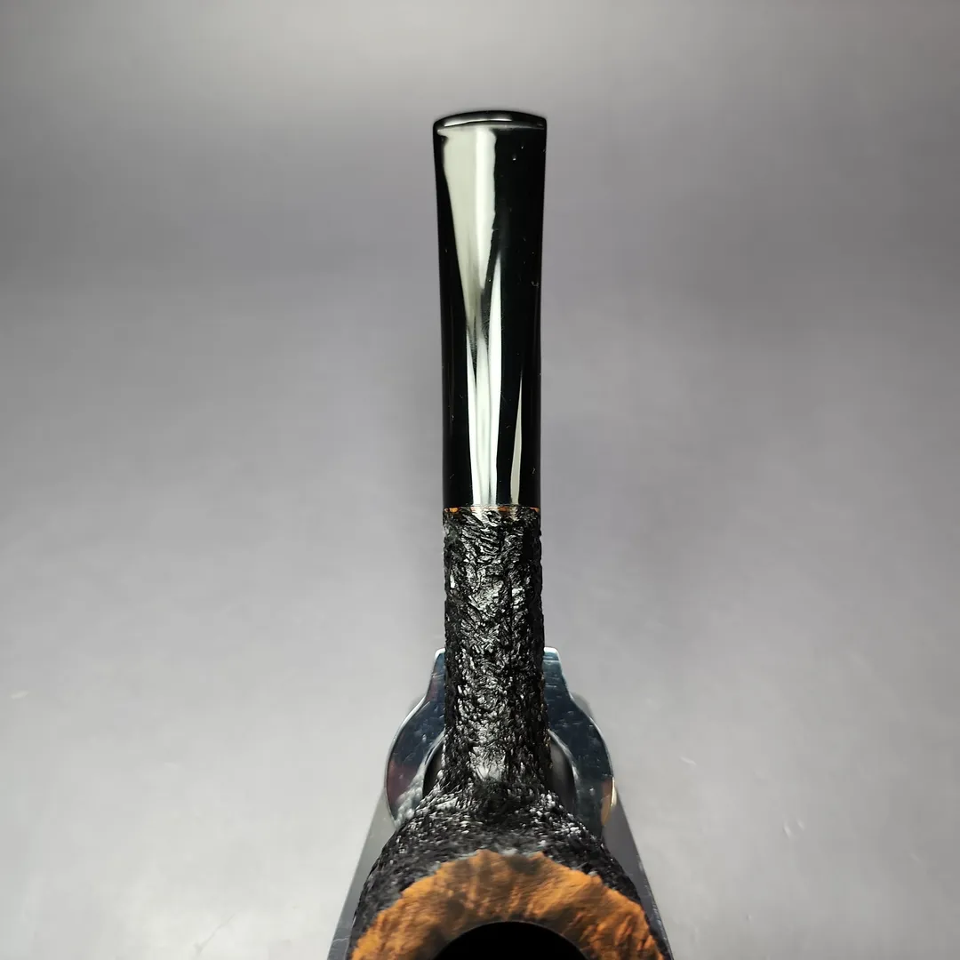 Sean Reum Glacier Partially Rusticated Pot Estate Briar Pipe, Unsmoked - Image 5