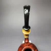 HS Studio Smooth Tomato w/ Bamboo & Boxwood Estate Briar Pipe, Unsmoked - Image 5