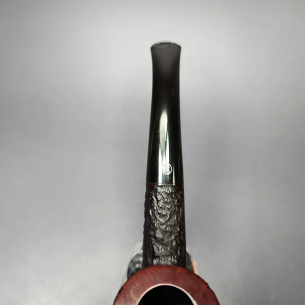 James Upshall Bark EXL Partially Rusticated Bent Billiard Estate Briar Pipe, Unsmoked - Image 5