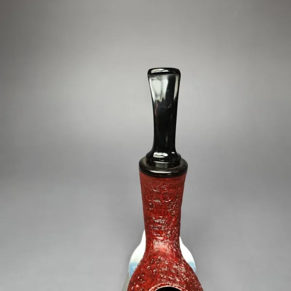 HS Studio Sandblasted Brandy w/ Reverse Calabash Estate Briar Pipe, Unsmoked - Image 5