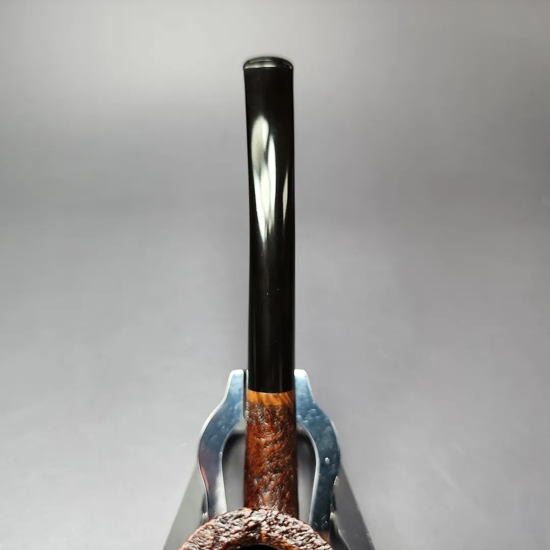 HS Studio Sandblasted "Sven Knudsen" Bent Stack Estate Briar Pipe, Unsmoked - Image 5