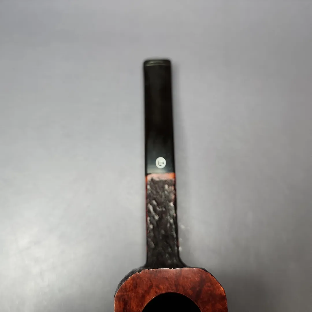 James Upshall Bark Group 6 Partially Rusticated Panel Estate Briar Pipe, Unsmoked - Image 5