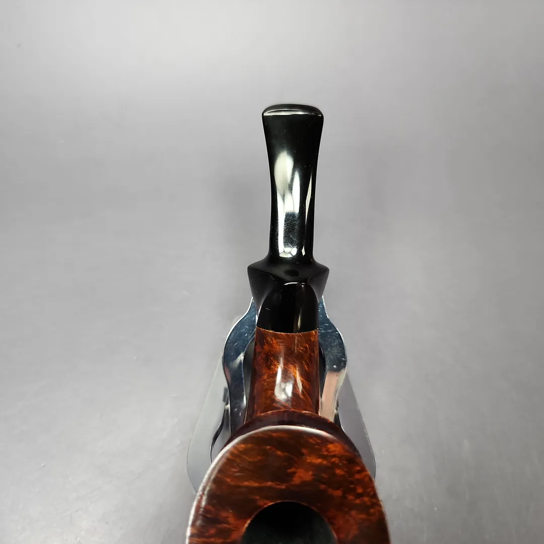 HS Studio Partially Sandblasted Horn Freehand Estate Briar Pipe, Unsmoked - Image 5