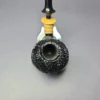 HS Studio Sandblasted Tomato w/ Bamboo & Boxwood Estate Briar Pipe, Unsmoked - Image 5
