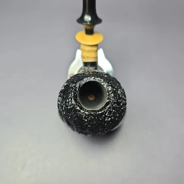 HS Studio Sandblasted Tomato w/ Bamboo & Boxwood Estate Briar Pipe, Unsmoked - Image 5