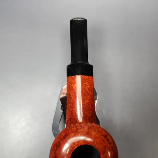 Sebastian Heck Smooth Panel Shank Bulldog w/ Plateaux Handmade Briar Pipe, New - Image 5