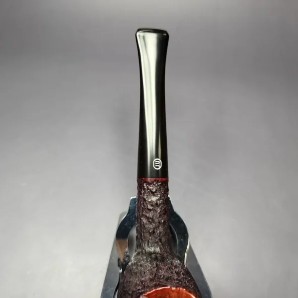 James Upshall Bark Group 5 Partially Rusticated Billiard Estate Briar Pipe, Unsmoked - Image 5