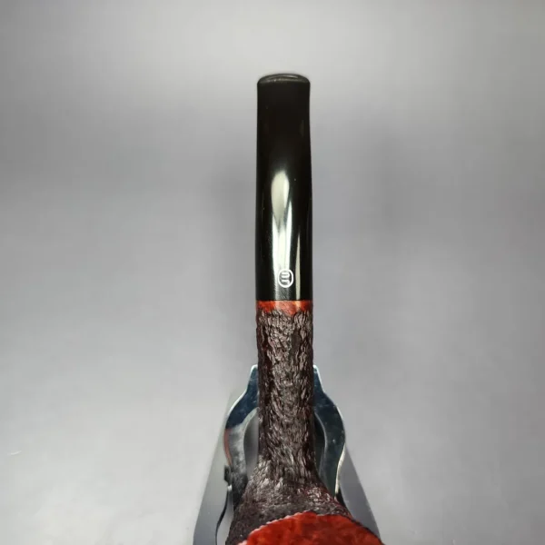James Upshall Bark Group 6 Partially Rusticated Stack Estate Briar Pipe, Unsmoked - Image 5