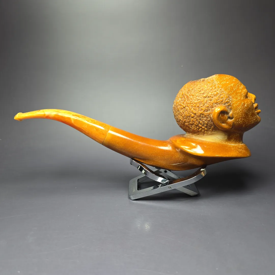 Ural (Sezai) Magnum "Moor" Bust Estate Block Meerschaum Pipe, Turkish Estates - Image 5