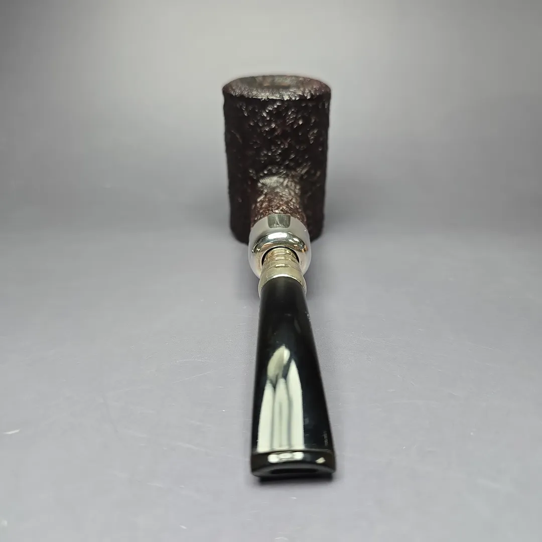 Ferndown Bark * Rusticated Poker w/ Silver Spigot Estate Briar Pipe, English Estates - Image 5